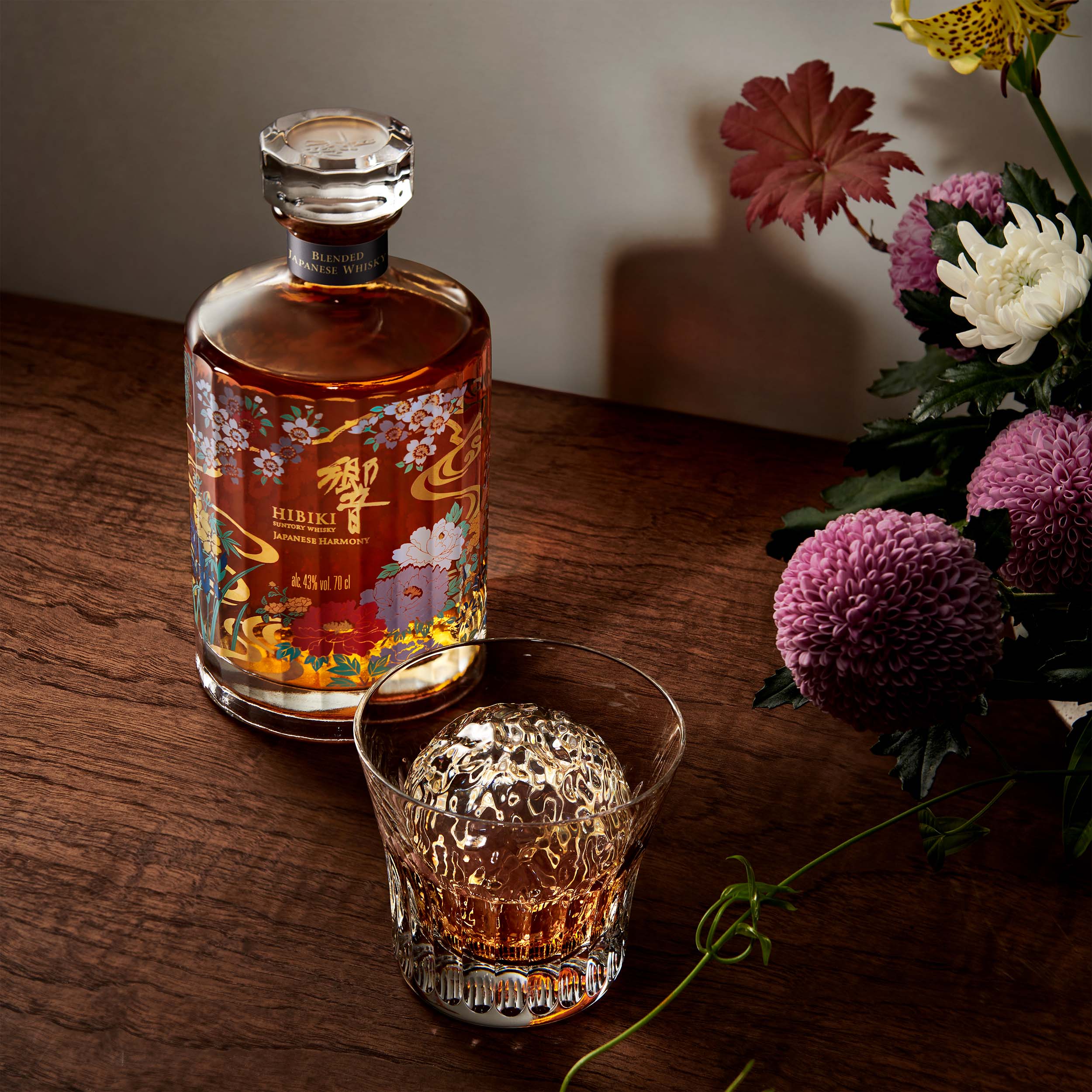 Premium Japanese blended whisky bottle with limited edition lifestyle design